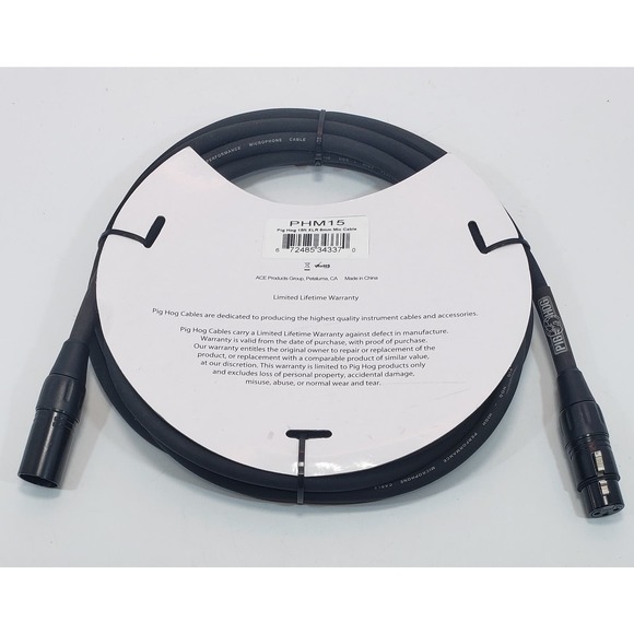 Pig Hog PHM15 XLR Tour Grade Microphone Cable, 15 Foot - Picture 2 of 4
